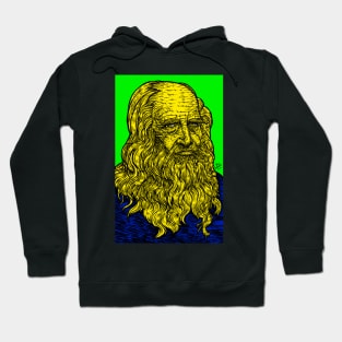 LEONARDO DA VINCI ink and acrylic portrait .3 Hoodie